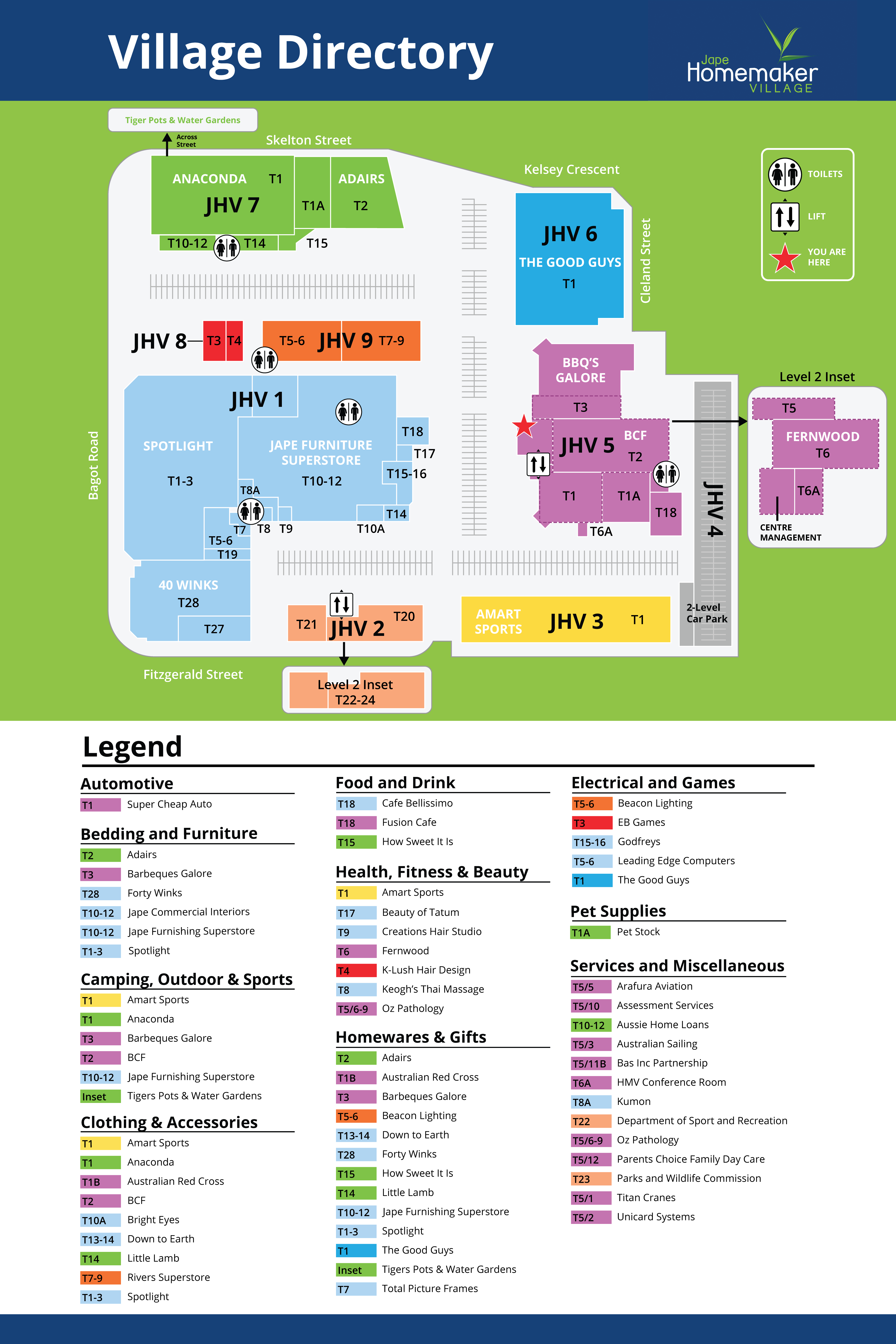 Watergardens Shopping Centre Map Map Of California Coast Cities